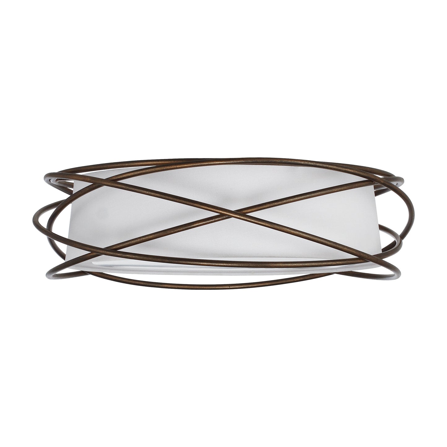 Lusteria 20" Brown Modern LED Flush Mount Ceiling Light