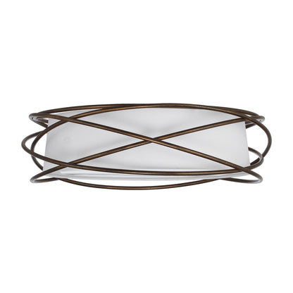 Lusteria 20" Brown Modern LED Flush Mount Ceiling Light