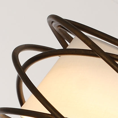 Lusteria 20" Brown Modern LED Flush Mount Ceiling Light