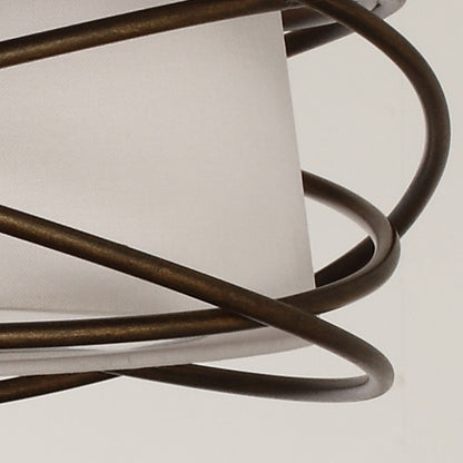 Lusteria 20" Brown Modern LED Flush Mount Ceiling Light