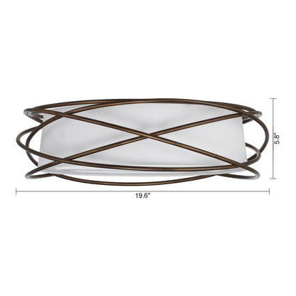 Lusteria 20" Brown Modern LED Flush Mount Ceiling Light