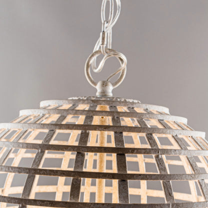 Lusteria 16" Antique White 6-Light Globe Farmhouse Chandelier