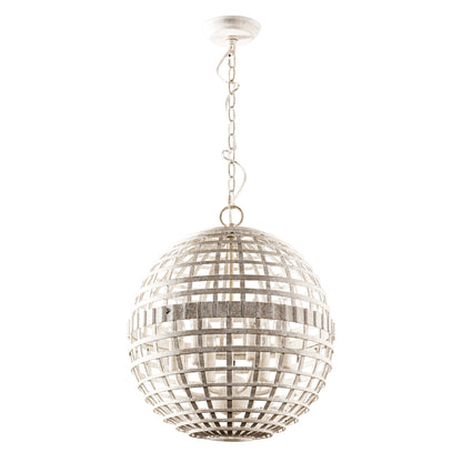 Lusteria 16" Antique White 6-Light Globe Farmhouse Chandelier