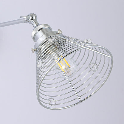 Lusteria 6.88" 1-Light Modern Chrome Crystal Wall Sconce Light