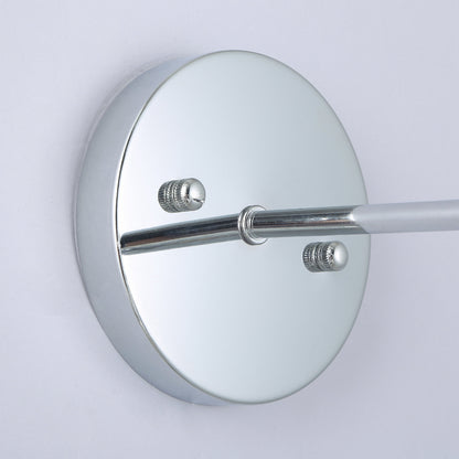 Lusteria 6.88" 1-Light Modern Chrome Crystal Wall Sconce Light