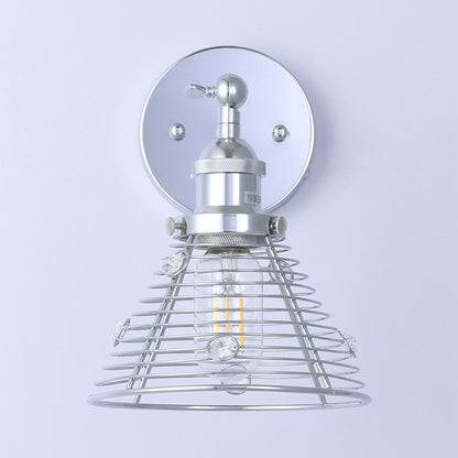 Lusteria 6.88" 1-Light Modern Chrome Crystal Wall Sconce Light