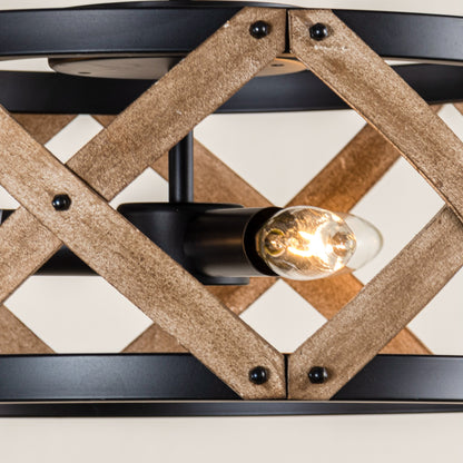 Lusteria 15" 3-Light Farmhouse Flush Mount Ceiling Light