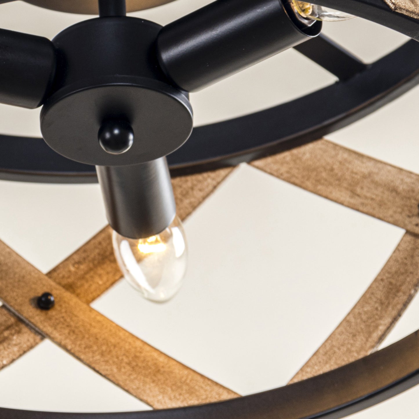 Lusteria 15" 3-Light Farmhouse Flush Mount Ceiling Light