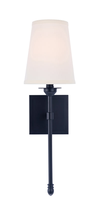 Manor Modern Traditional 1-Light Black Wall Sconce Light