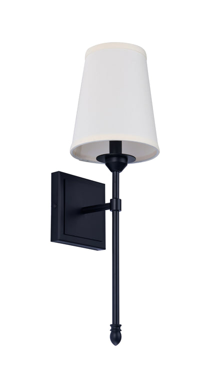 Manor Modern Traditional 1-Light Black Wall Sconce Light