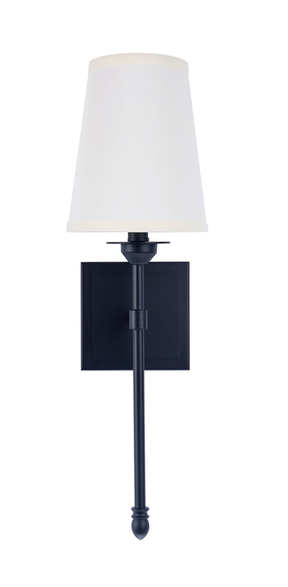 Manor Modern Traditional 1-Light Black Wall Sconce Light