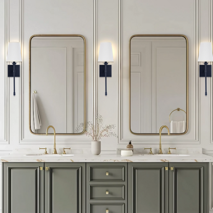 Manor Modern Traditional 1-Light Black Wall Sconce Light