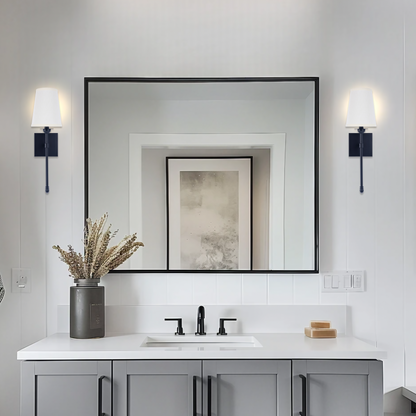 Manor Modern Traditional 1-Light Black Wall Sconce Light