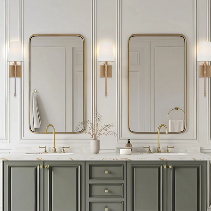 Manor Modern Traditional 1-Light Gold Wall Sconce Light