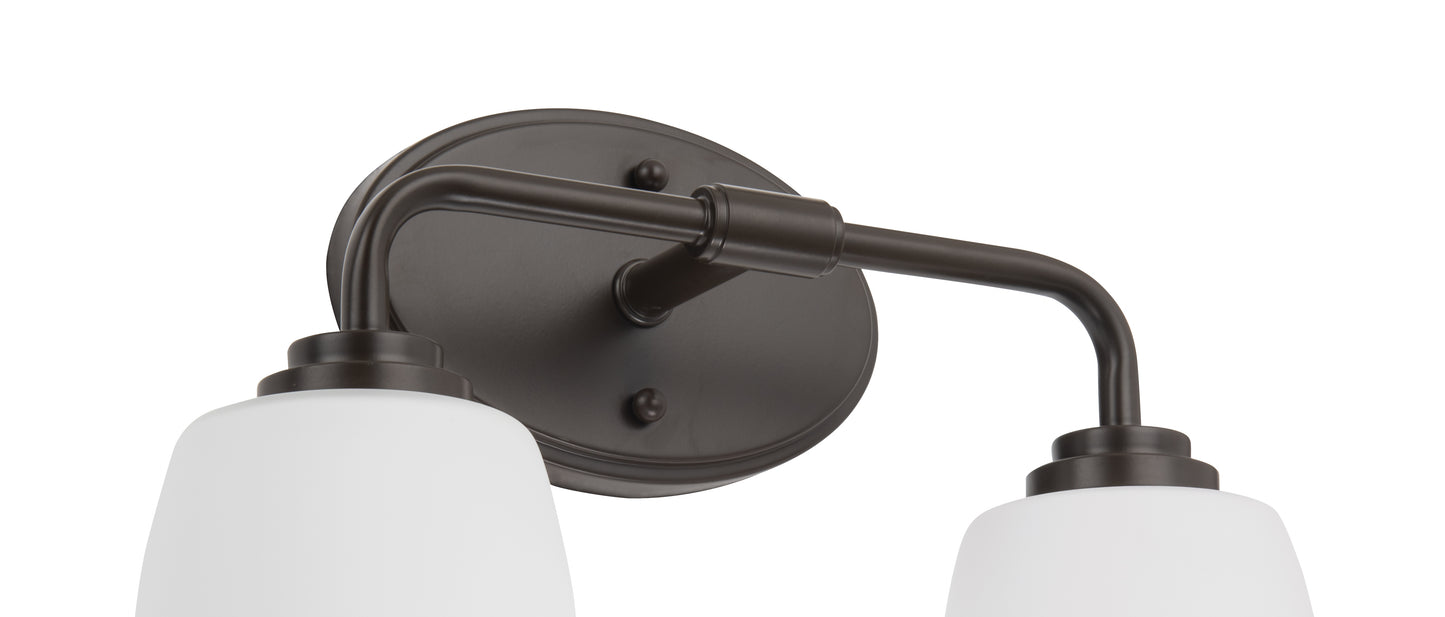 Meira 2-Light Bronze Dimmable Bathroom Vanity Light