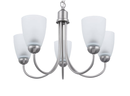 Nell 5-Light Silver Dimmable Traditional Chandelier