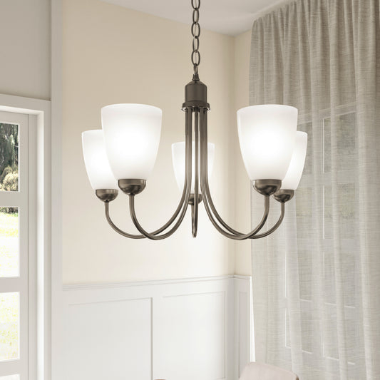 Nell 5-Light Silver Dimmable Traditional Chandelier