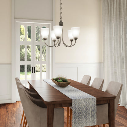 Nell 5-Light Silver Dimmable Traditional Chandelier