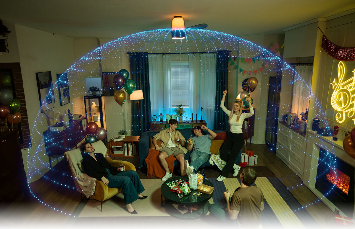 Ceiling Fan with Bluetooth Speaker, RGB LED Light, 48-Inch