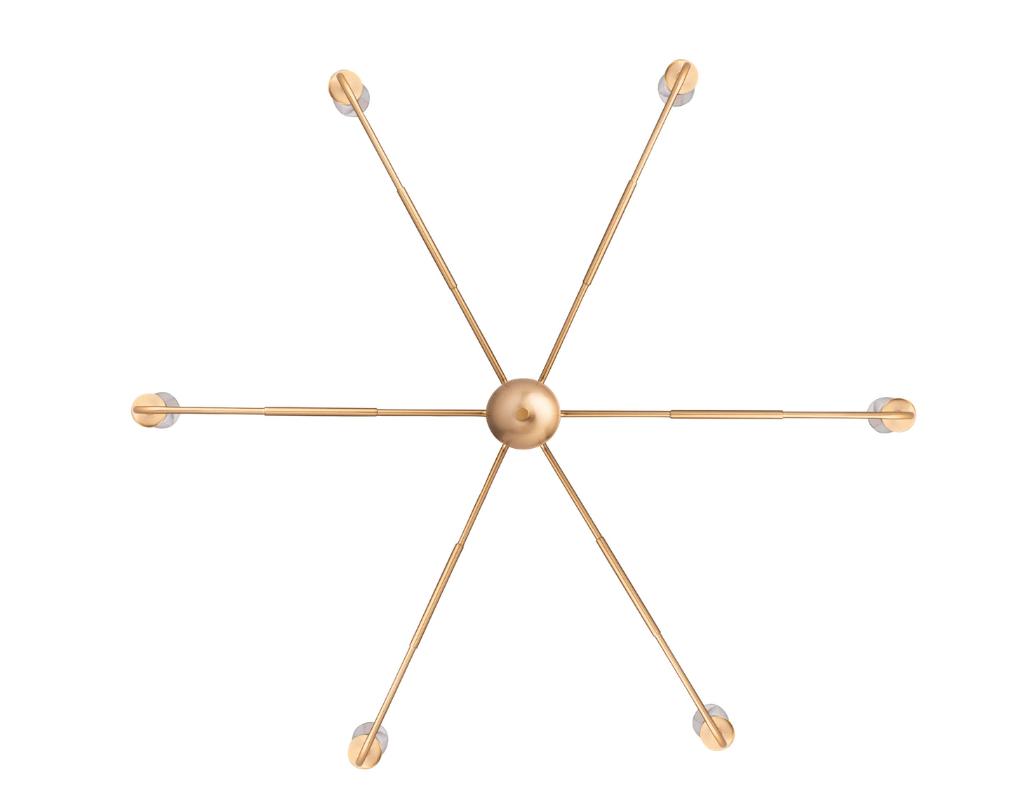 Radiant 6-Light Modern Traditional Gold Chandelier