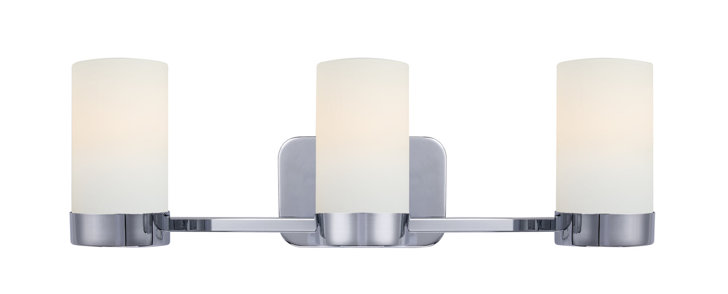 Revis 3-Light Silver Dimmable Bathroom Vanity Light