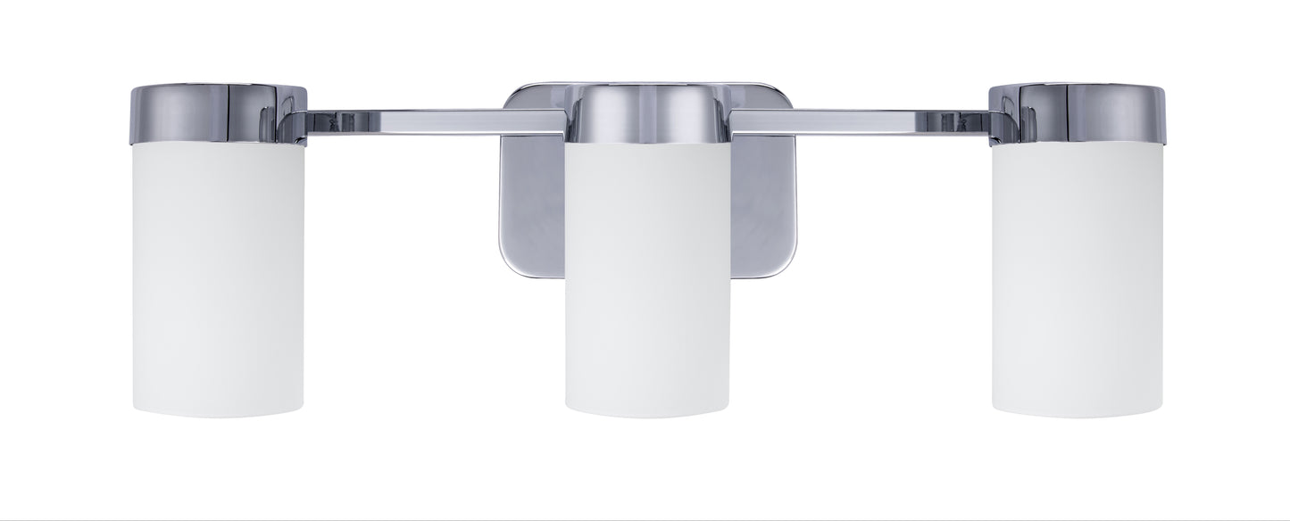 Revis 3-Light Silver Dimmable Bathroom Vanity Light