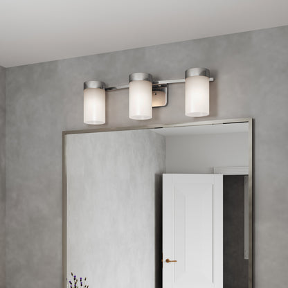 Revis 3-Light Silver Dimmable Bathroom Vanity Light