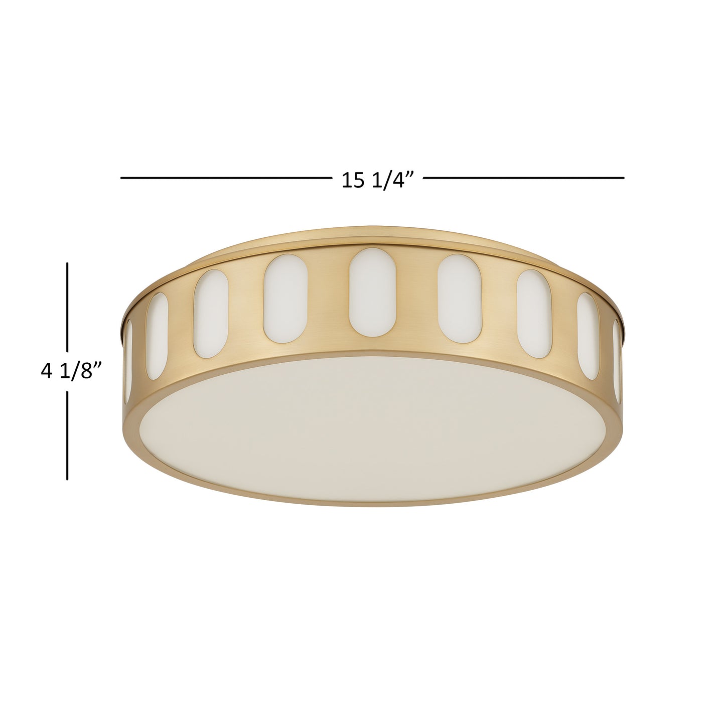 Bantom 15" Antique Brass LED Flush Mount Ceiling Light