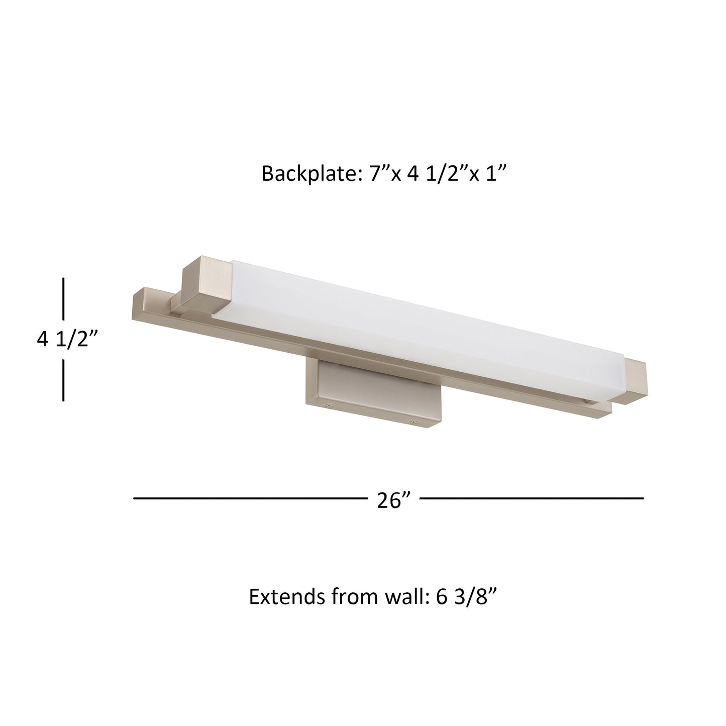 Serenity 26" Brushed Nickel LED Bathroom Vanity Light