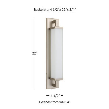 Zenith 22" Brushed Nickel LED Bathroom Vanity Light
