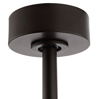 52" Matte Black Ceiling Fan with Walnut Wood Blades and LED Light – Modern 6-Speed Remote Fan
