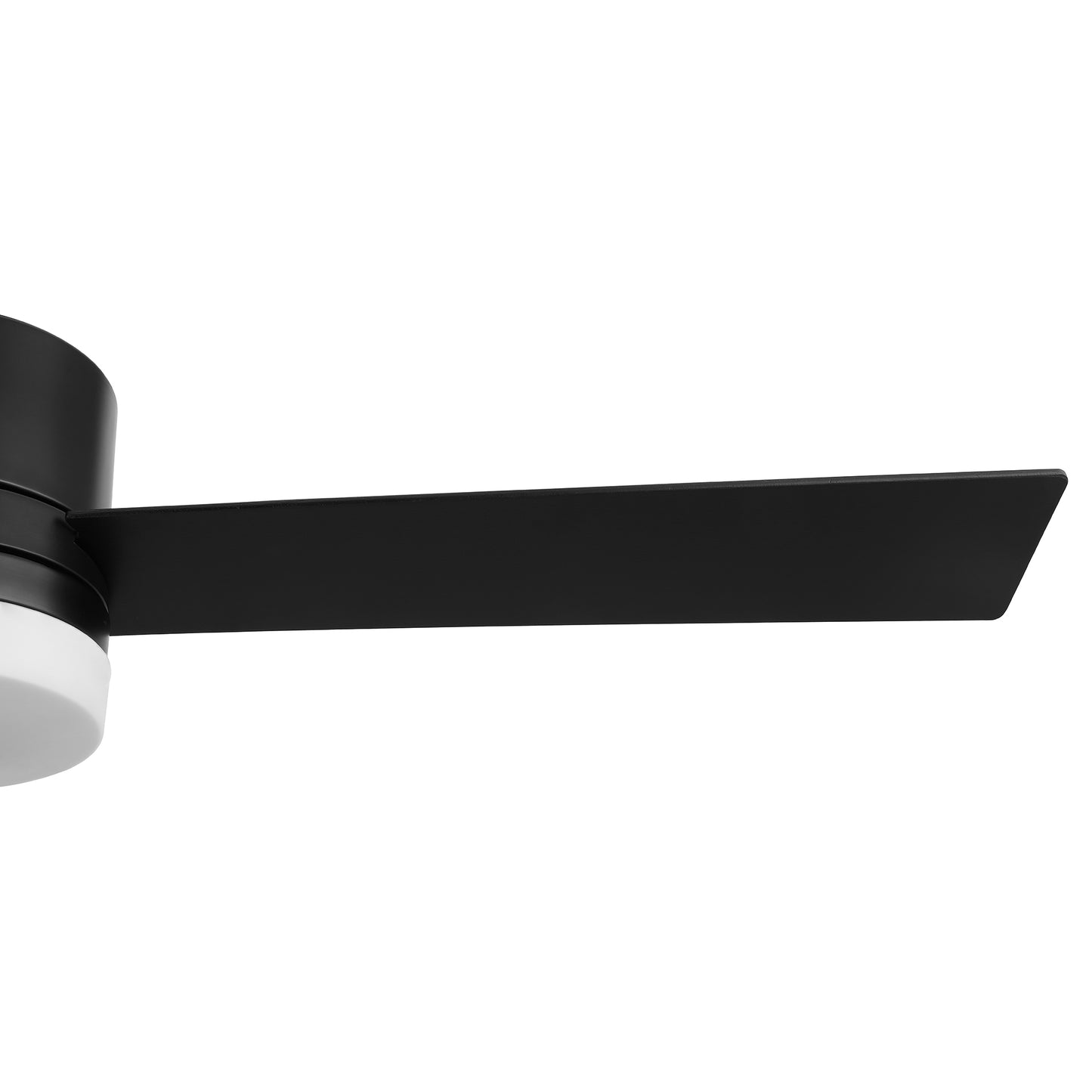 52" Matte Black Ceiling Fan with Solid Wood Blades and LED Light – 6-Speed Remote Fan