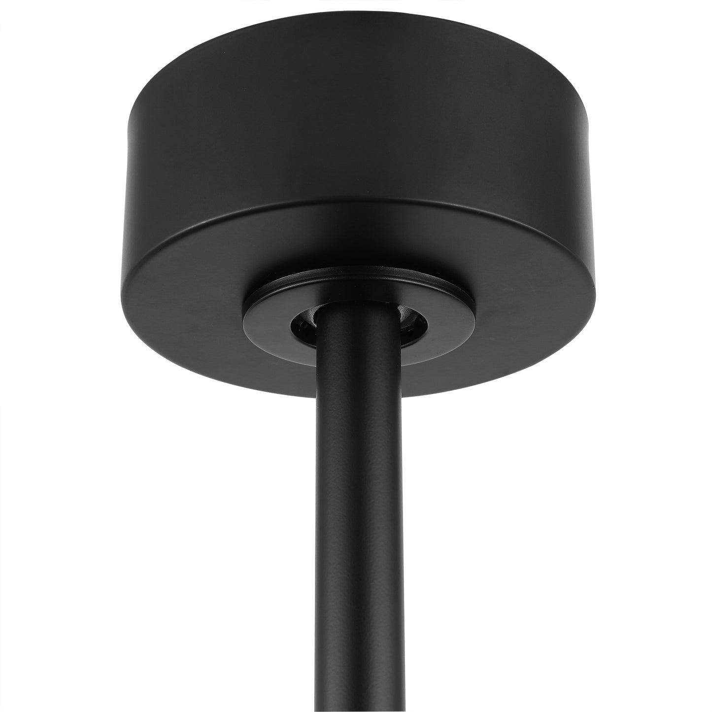 52" Matte Black Ceiling Fan with Solid Wood Blades and LED Light – 6-Speed Remote Fan