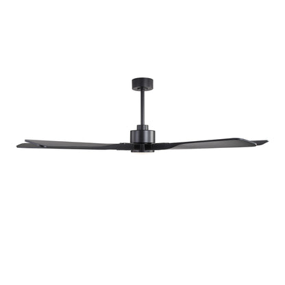 68" Matte Black Ceiling Fan with LED Light and Remote – 6-Blade Modern Fan