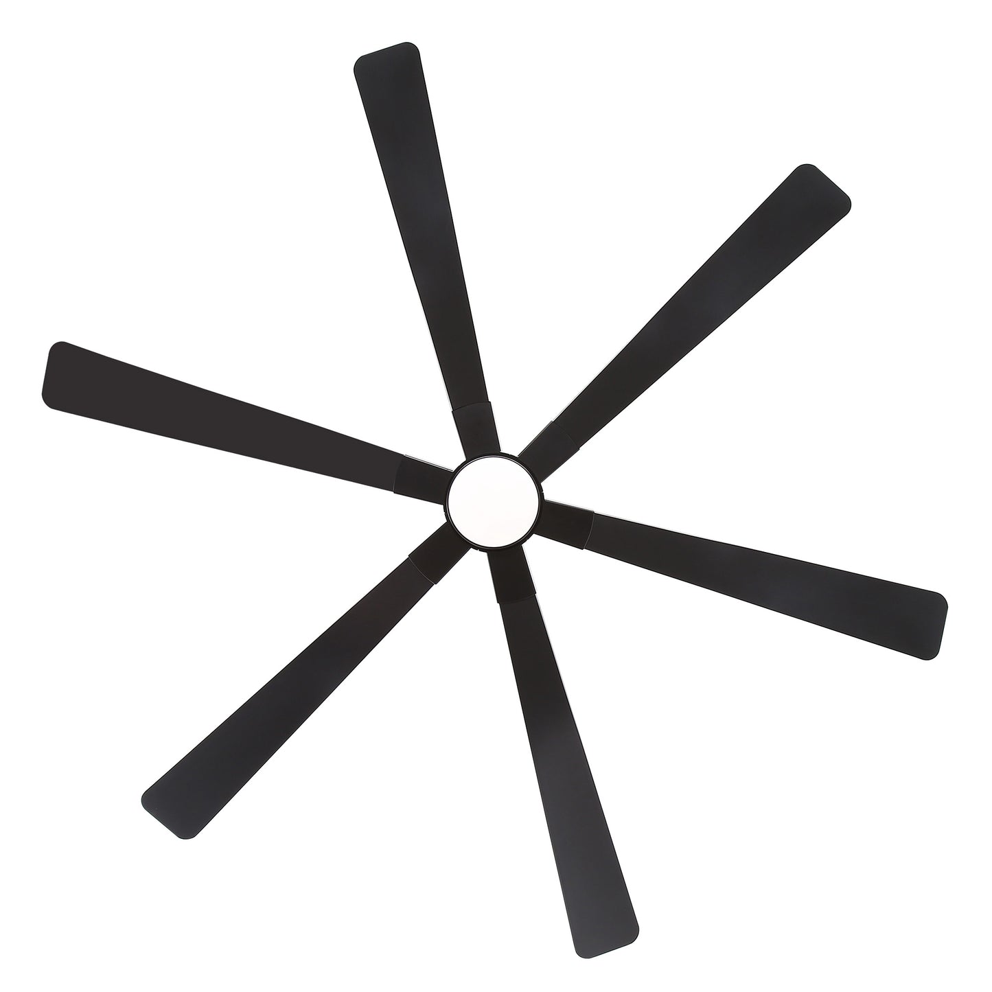 68" Matte Black Ceiling Fan with LED Light and Remote – 6-Blade Modern Fan