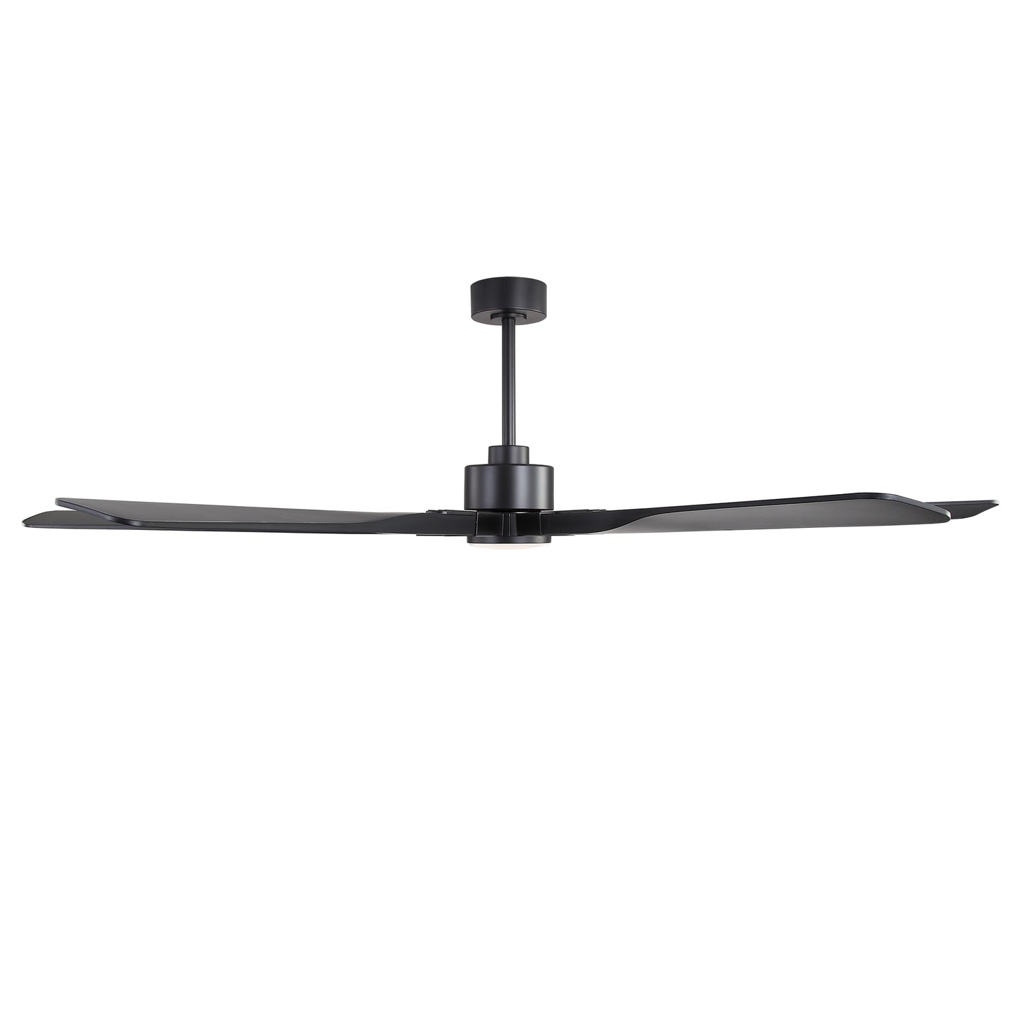 78" Matte Black Ceiling Fan with LED Light and Remote – 6-Blade Large Room Fan