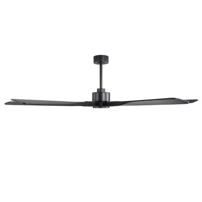 78" Matte Black Ceiling Fan with LED Light and Remote – 6-Blade Large Room Fan