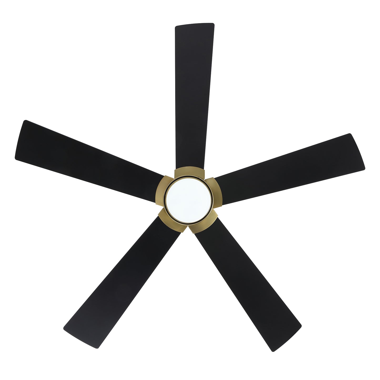 52" Gold Modern Ceiling Fan with Light & Remote – 6-Speed DC Motor, Dimmable LED