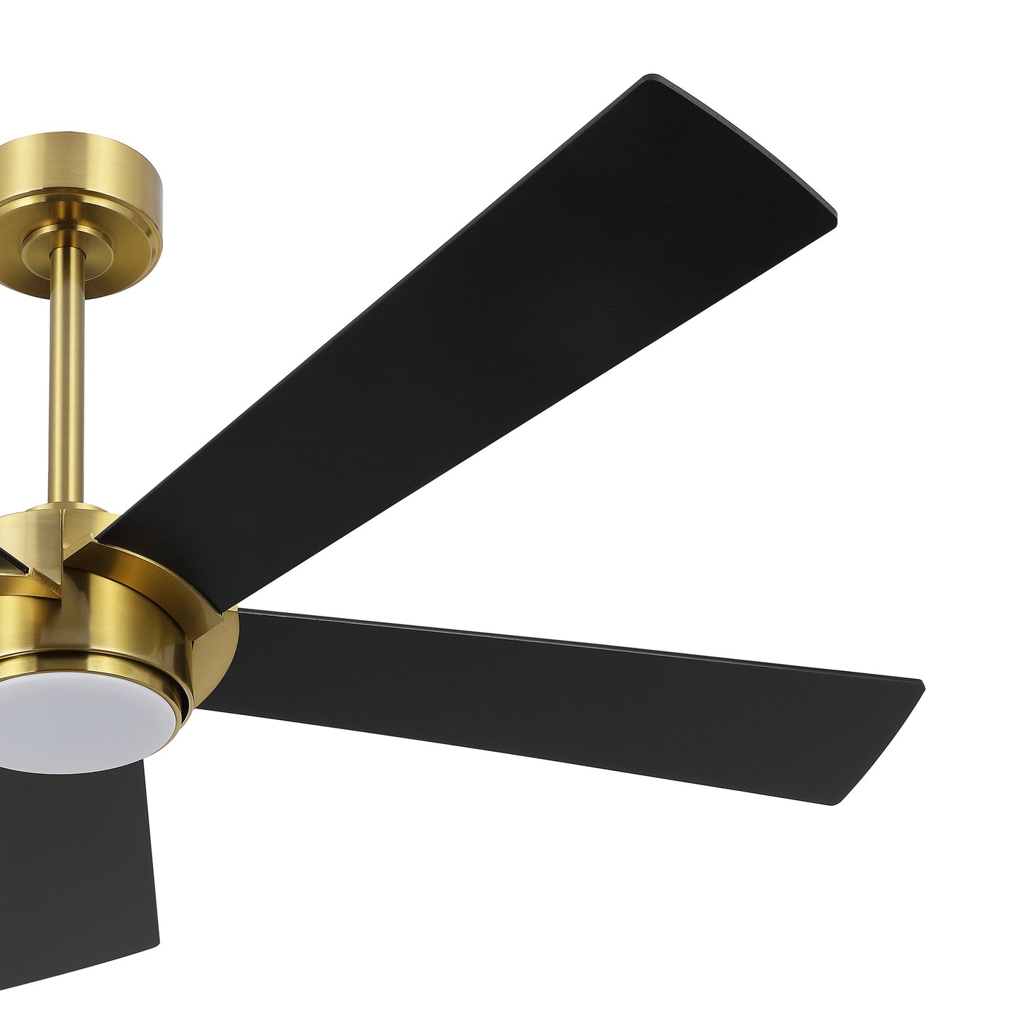 64" Gold & Black Ceiling Fan with Light & Remote – Modern 6-Speed, Quiet DC Motor