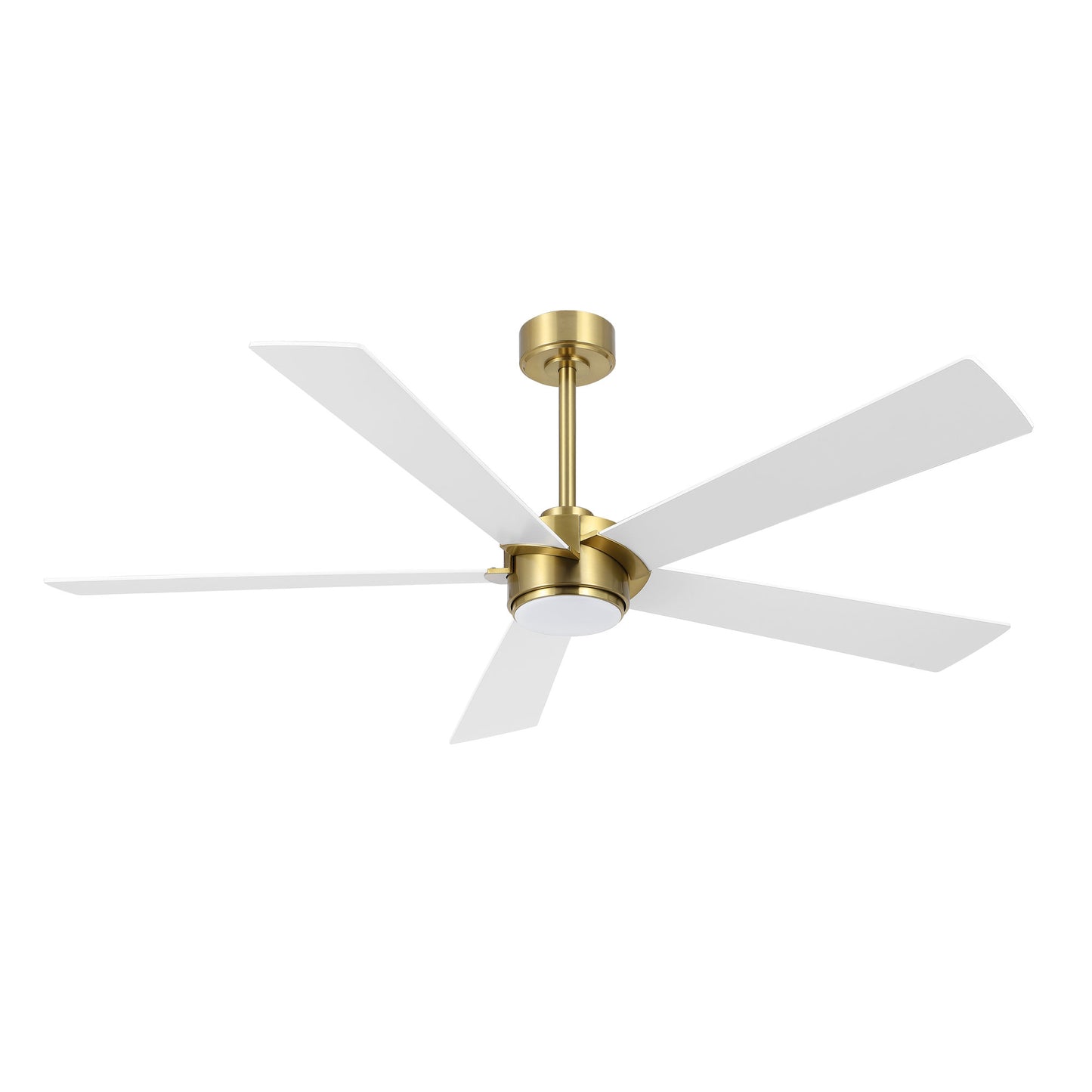 64" Gold & White Ceiling Fan with Light & Remote – Modern 6-Speed, Quiet DC Motor