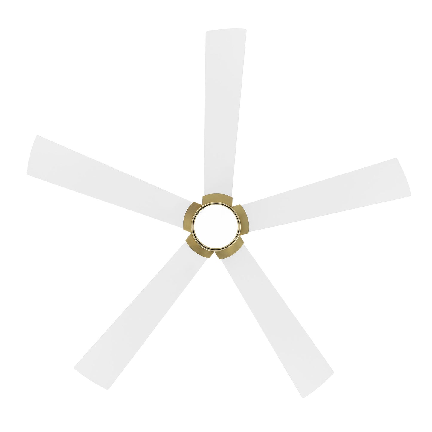 64" Gold & White Ceiling Fan with Light & Remote – Modern 6-Speed, Quiet DC Motor