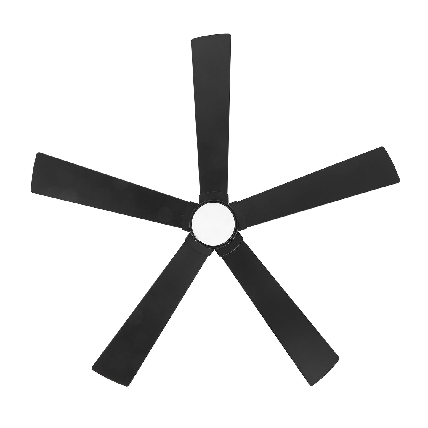 64" Matte Black Ceiling Fan with Light & Remote – Modern 6-Speed, Quiet DC Motor