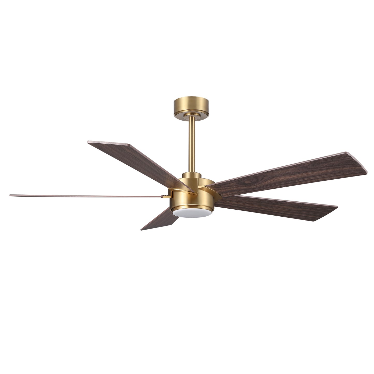 Ceiling Fan 64" Modern Gold 5-Blade with LED Light
