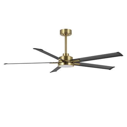 60" Gold & Black Ceiling Fan with Light & Remote – Modern 5-Blade, Quiet DC Motor