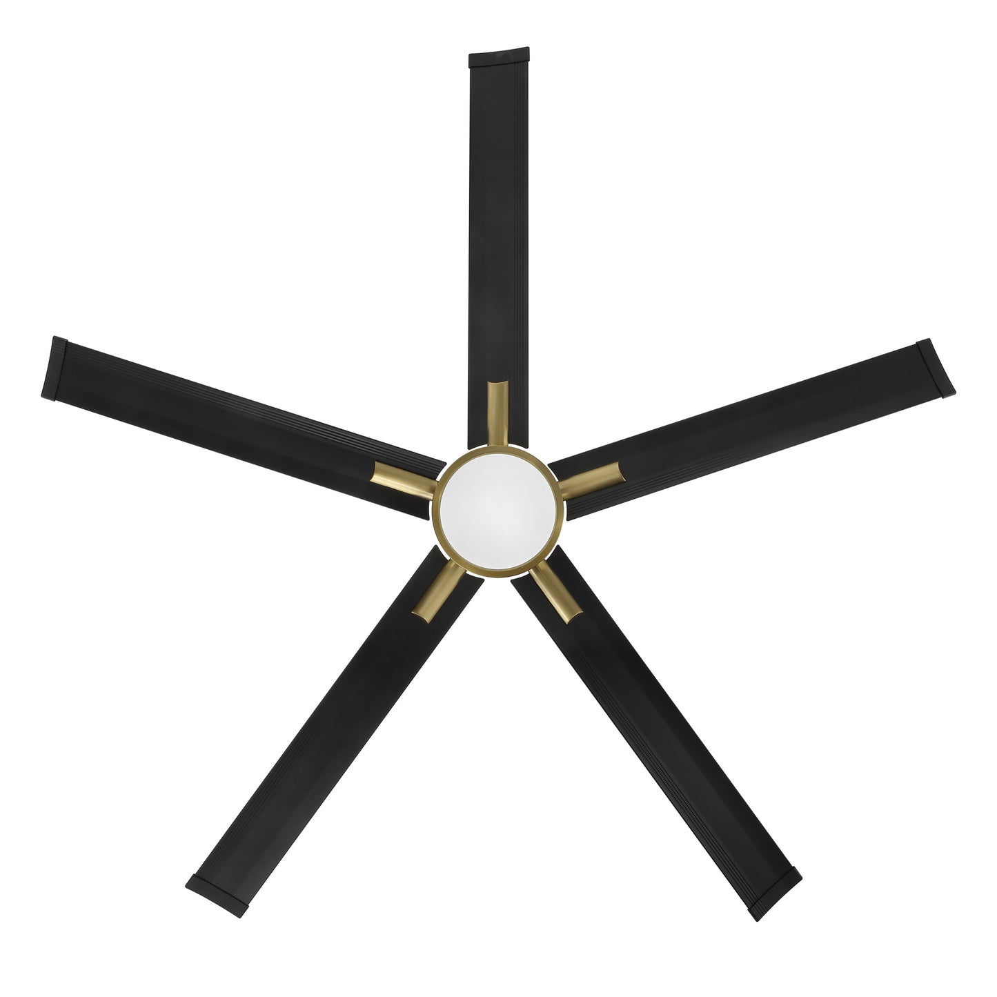 60" Gold & Black Ceiling Fan with Light & Remote – Modern 5-Blade, Quiet DC Motor