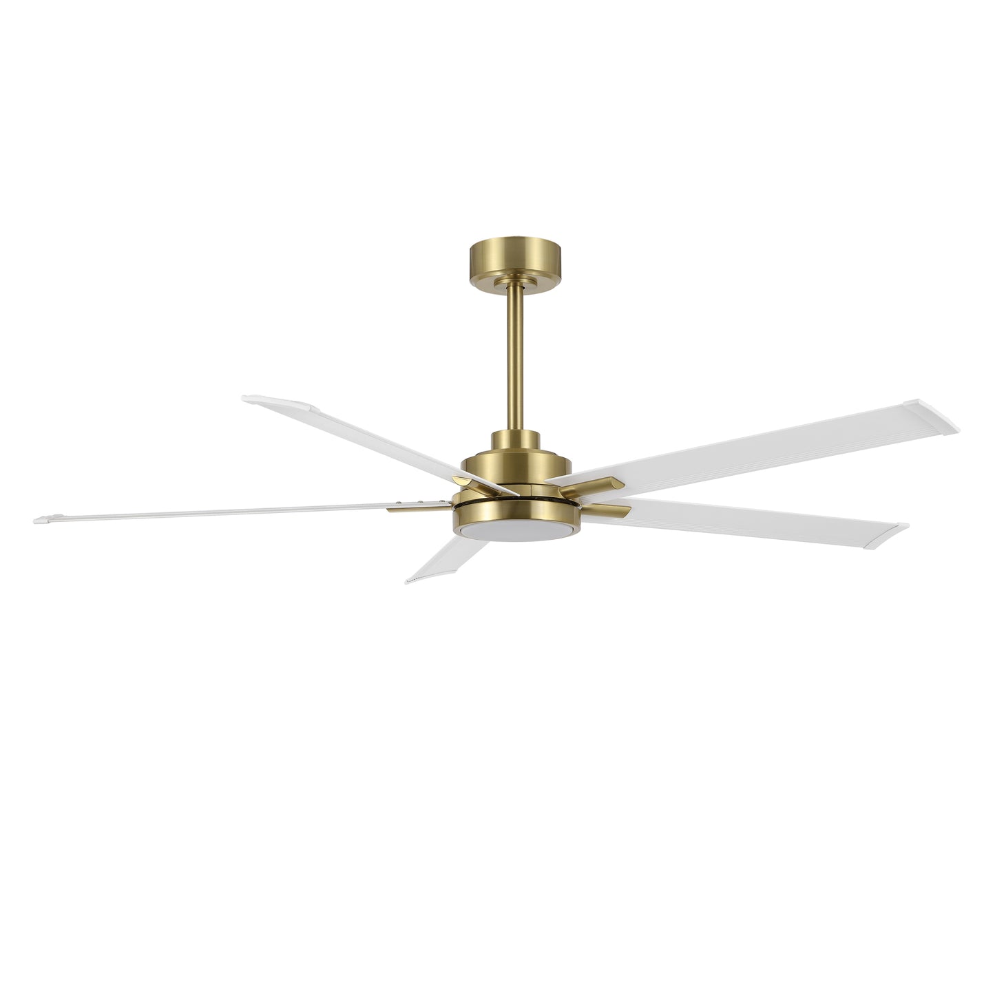 60" Gold & White Ceiling Fan with Light & Remote – Modern 5-Blade, Quiet DC Motor
