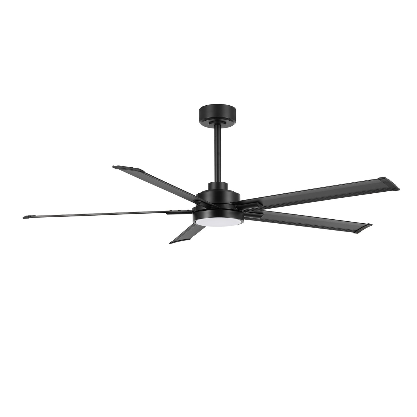 60" Black Ceiling Fan with Light & Remote – Modern 5-Blade, Quiet DC Motor