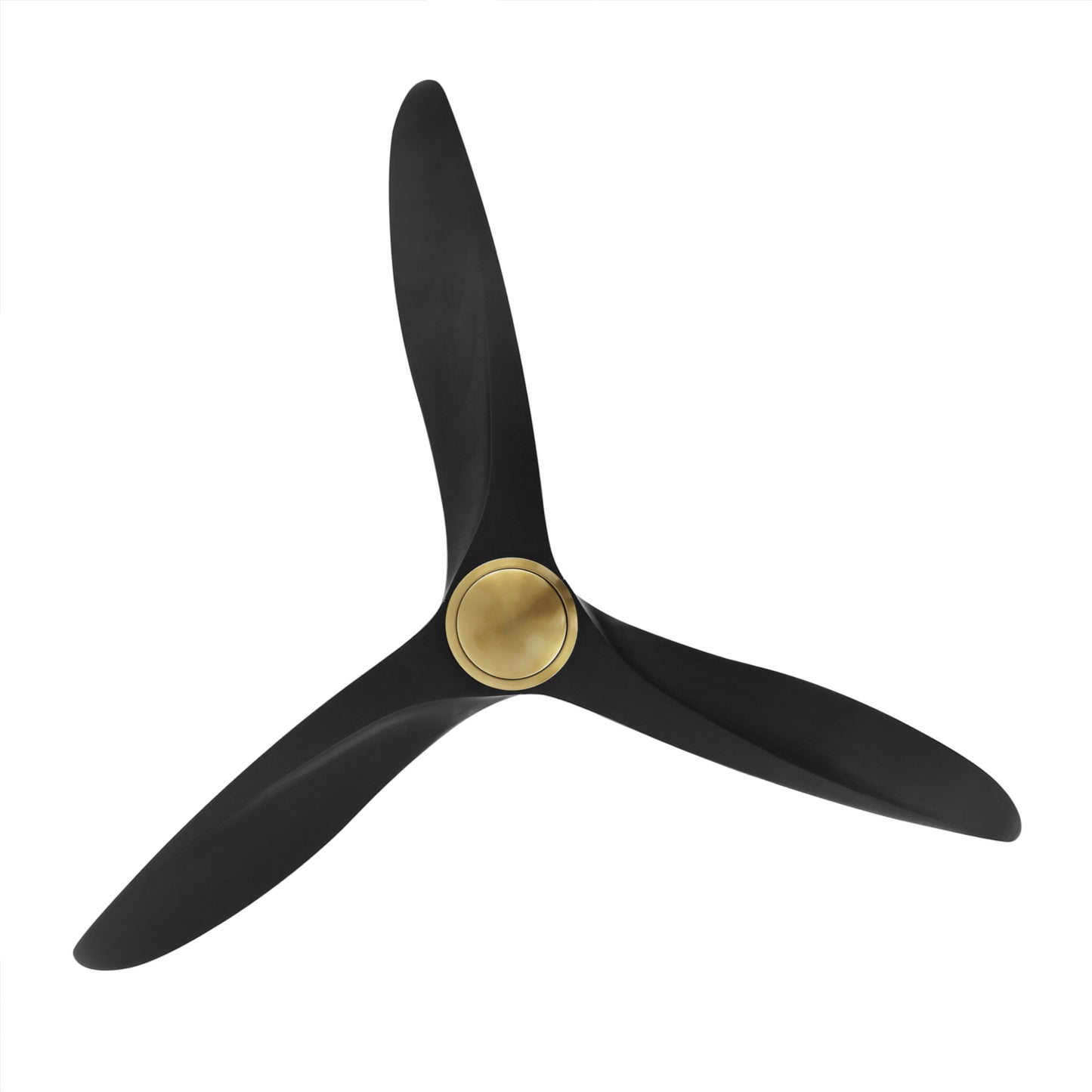 52" Gold and Black Ceiling Fan with Remote – Modern No Light Fan