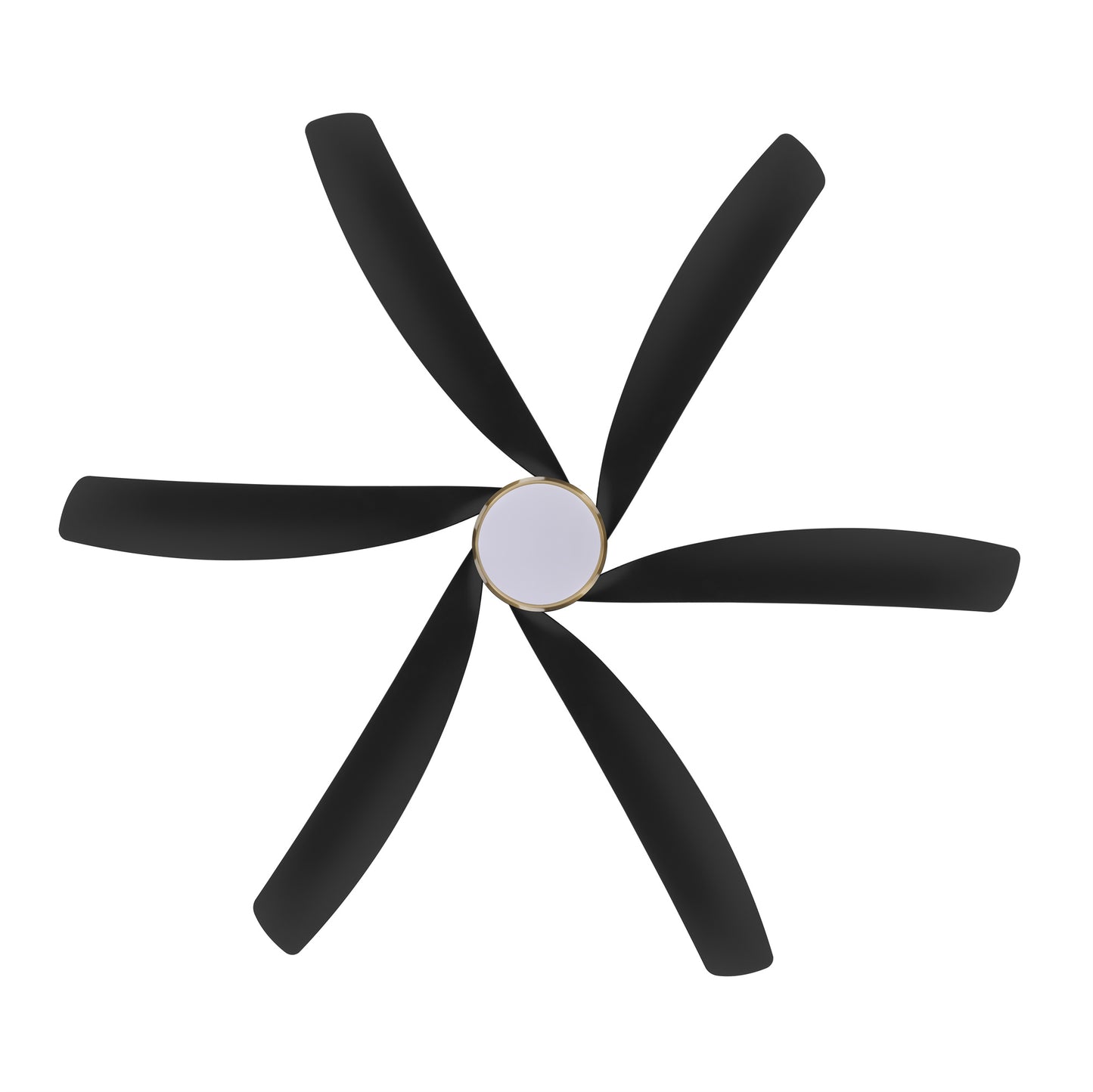 64" Gold & Black Ceiling Fan with Light & Remote – Quiet 6-Speed DC Motor
