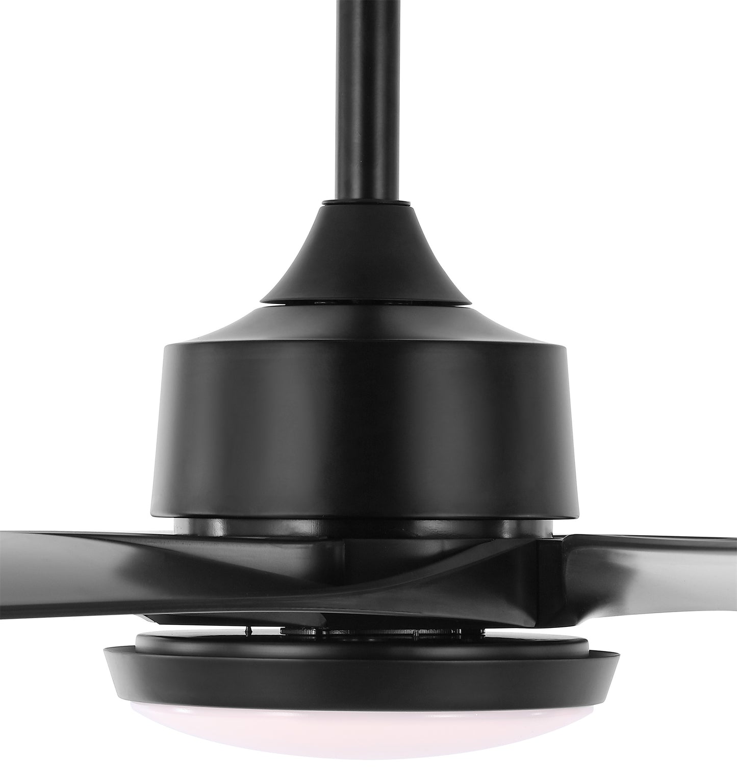 64" Matte Black Ceiling Fan with Light & Remote – Quiet 6-Speed DC Motor